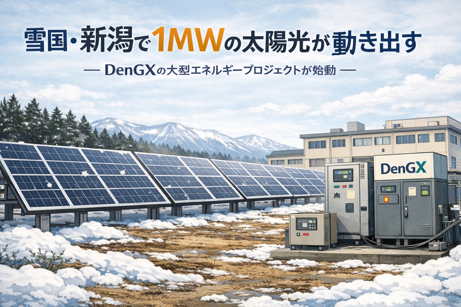雪国・新潟で1MWの太陽光が動き出す